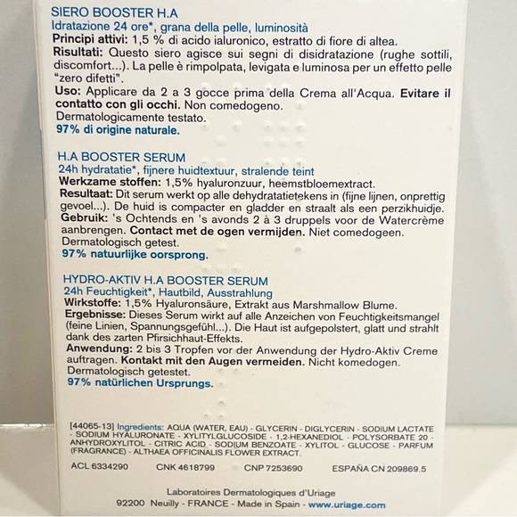 ‼️LAST CHANCE‼️ NEW Uriage Eau Thermale Hyaluronic Acid Booster Serum (30ml) - Picture 2 of 3
